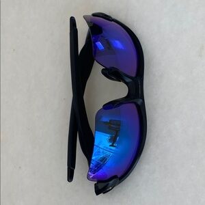 Oakley Blue and Black Glasses with Mirrored Lenses